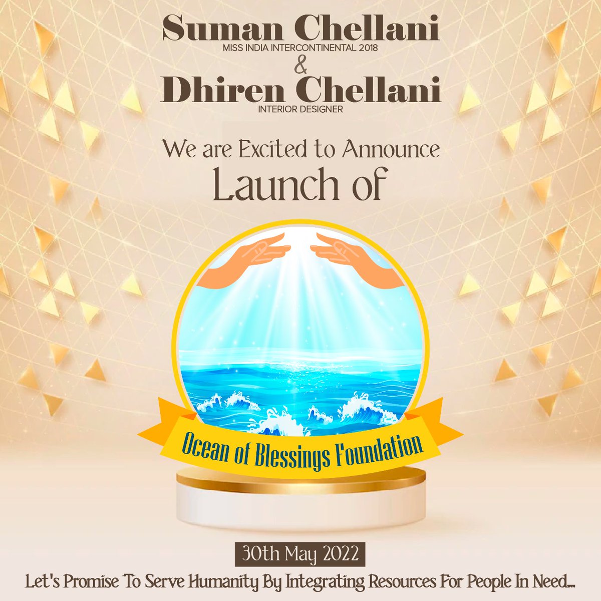 chellani_suman's tweet photo. Today On the Occasion of my Dad's Birthday,  Me and my Brother @dhirenjc Excited to Launch our Foundation "Ocean of Blessings Foundation". 

.
.
.
.
#sumanchellani #Dhirenchellani #oceanofblessingsfoundation #Oobf #gratitude 🙏💛 https://t.co/gT4j51xWmT