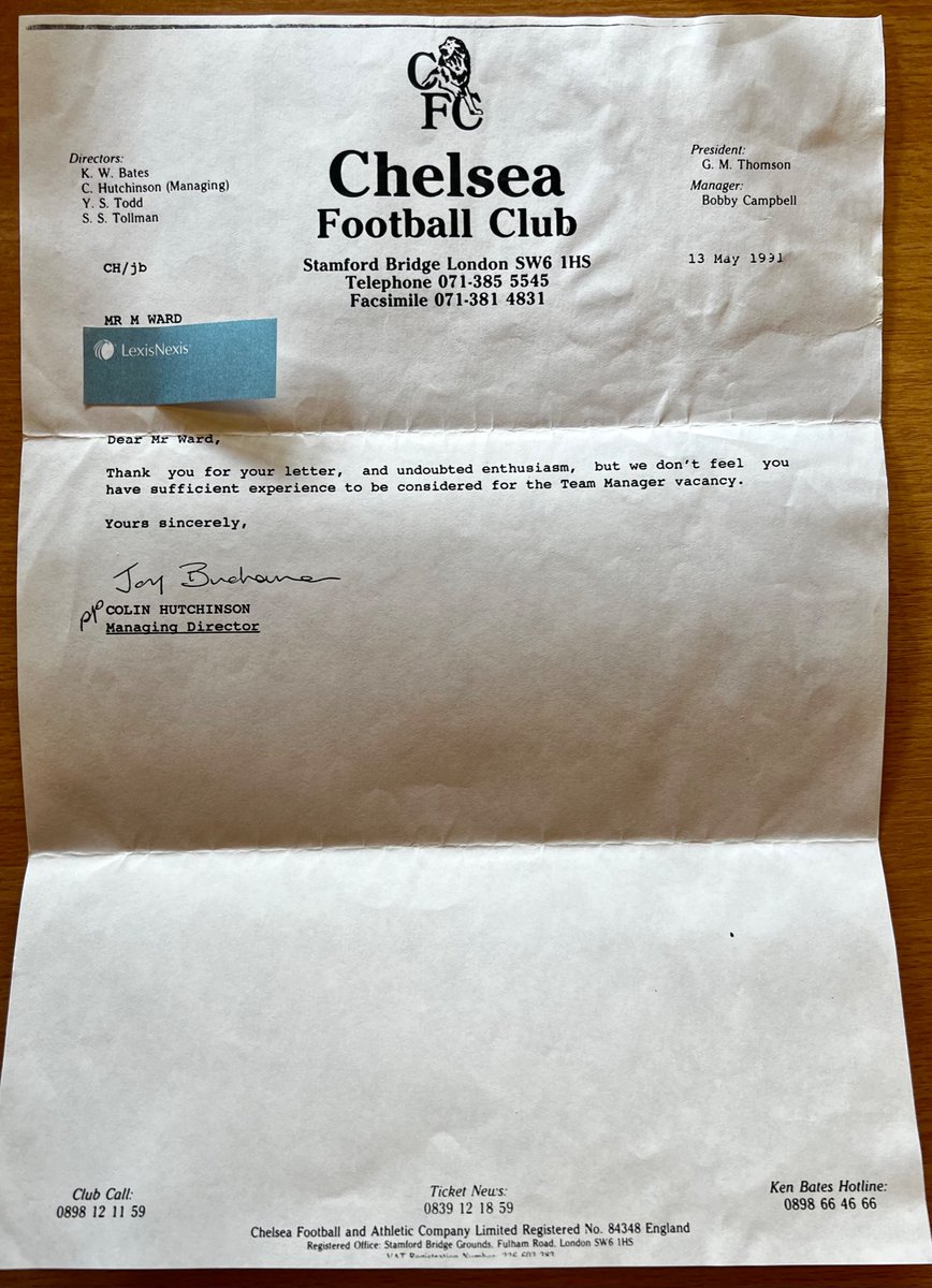TopperUK's tweet photo. I still cannot get understand why I didn’t get the job. #CFC @ChelseaFC https://t.co/IXnoWxD3qU