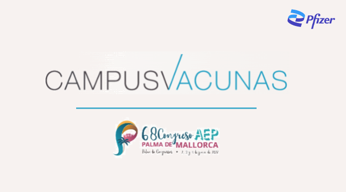 pfizer_spain's tweet photo. 🩺 Hemos organizado, bajo el título CampusVacunas, una serie de simposios tanto presenciales como virtuales en el marco del @CongresoAEP #68CongresoAEP
 
Invitamos a participar a los profesionales sanitarios que asisten al congreso #vacunas #PfizerPro

👉🏻 https://t.co/k10z88OY6p https://t.co/nxk7V6kd0F