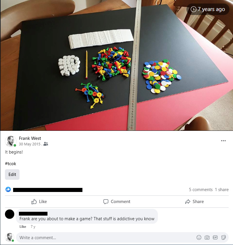 CityofGamesHQ's tweet photo. 7 years ago all I had was a some cardboard, a bunch of random pieces, and a warning.

I should have listened! https://t.co/hpGEkHxYDk