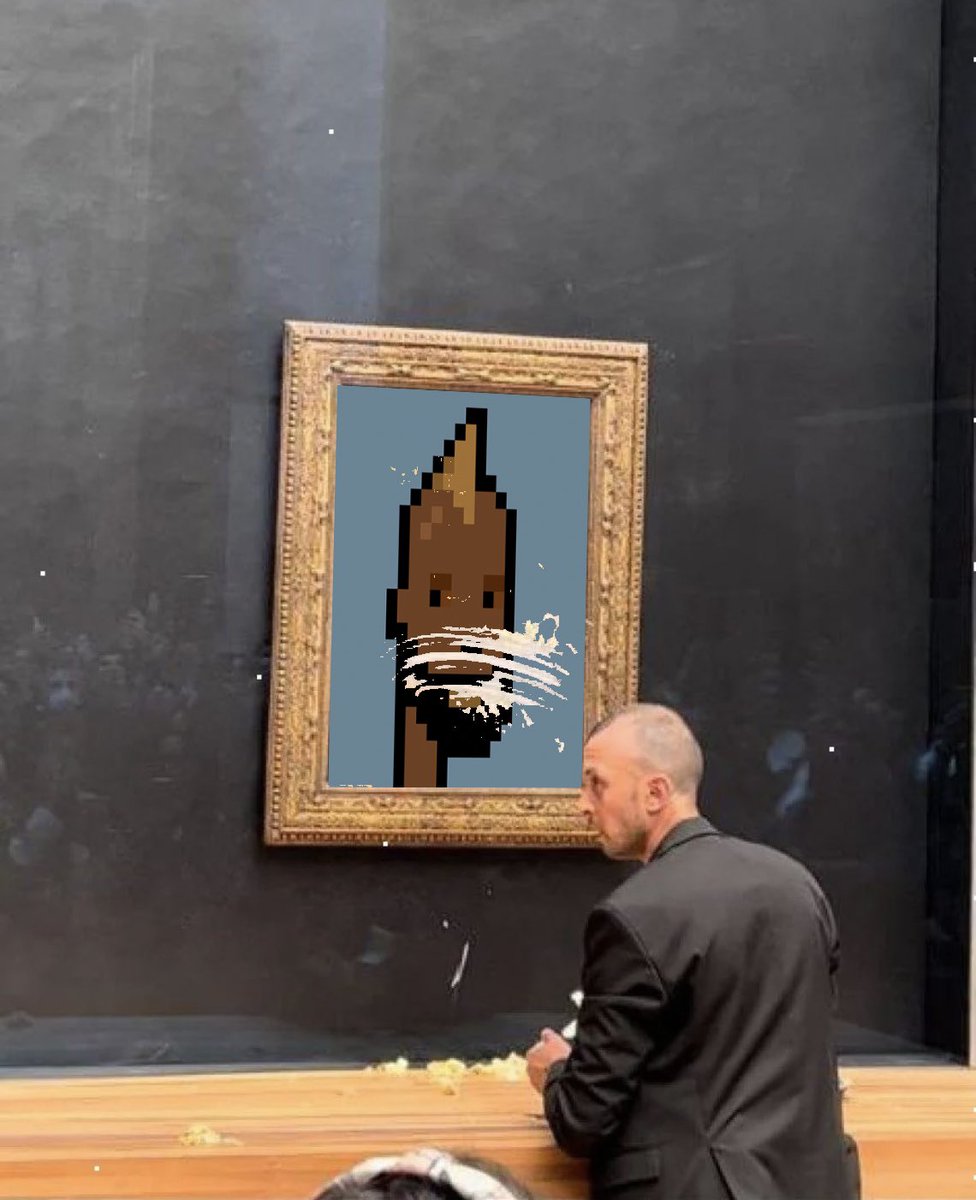thecapitalp_eth's tweet photo. Holy…😂 #MonnaLisa #Louvre #cake #NFT #NFTs #Crypto #cryptopunks https://t.co/A666k6RSfz