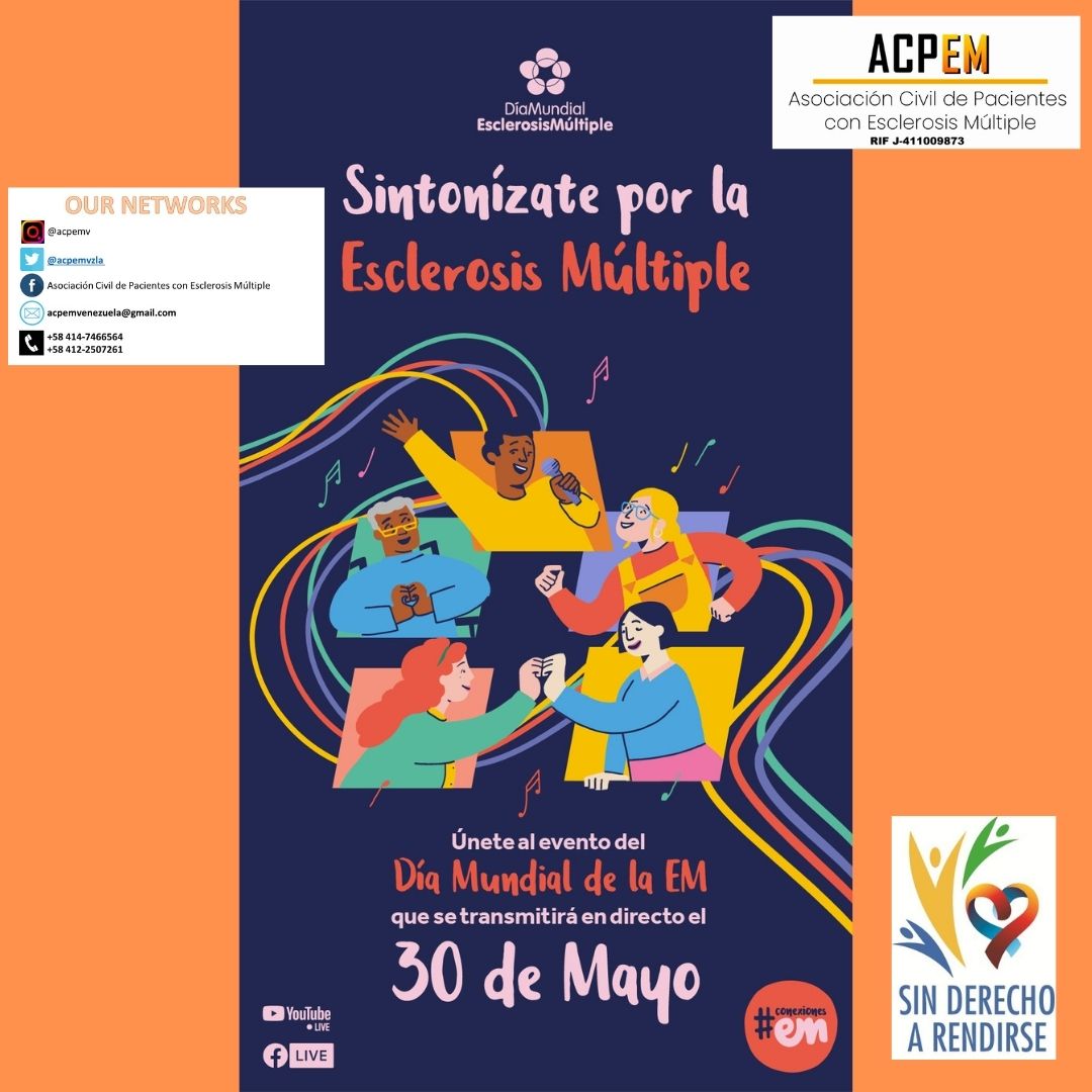 acpemvzla's tweet photo. #ACPEMSOSVZLA2022 # MSConnections Hoy #30Mayo, #DiaMundialdelaEsclerosisMúltiple, los pacientes en Venezuela celebramos el tEMple que hemos tenido, al soportar tantas carencias sanitarias.  No bastan 3 genéricos. Pedimos una atención integral a las autoridades del IVSS https://t.co/XJWoGCf7ak