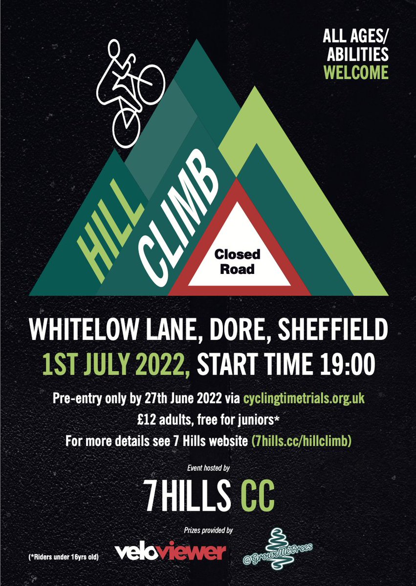 Have you ever fancied testing yourself to see how fast you can ride a bike up hill? 

Well if you have, we've got the event for you.... 

✅ Closed road
✅ Open to all ages &amp; abilities
✅ Awesome prizes

#theoutdoorcity #cycling #hillclimbs #movemoresheffield #ukcycling