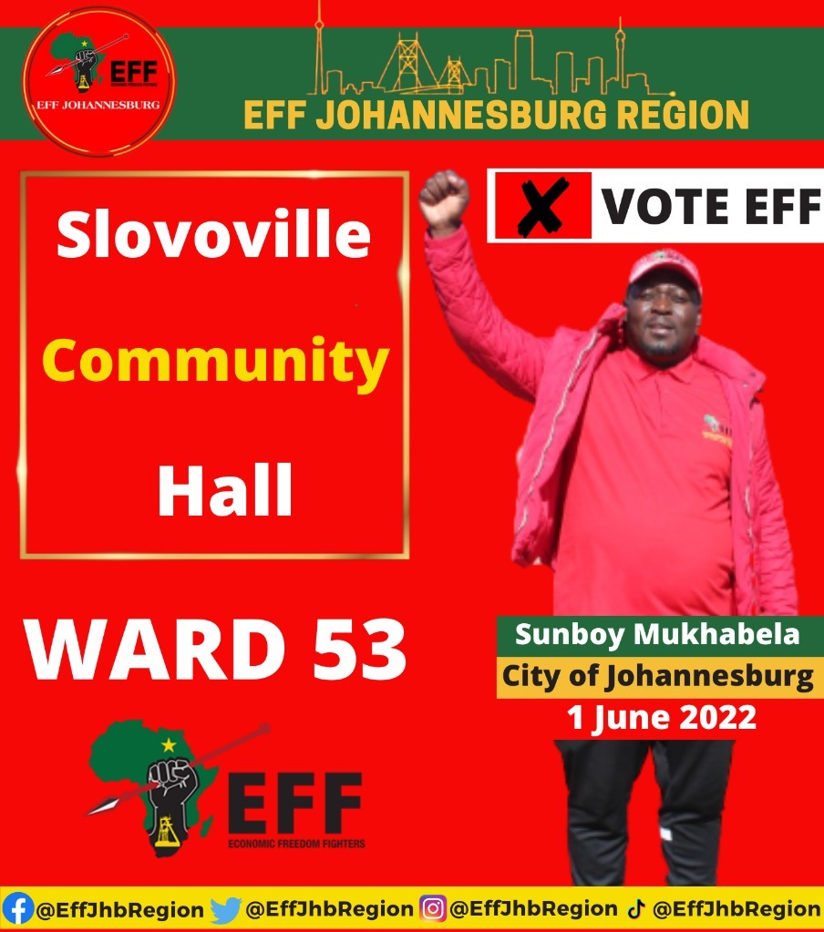 EFFgroundforces's tweet photo. Community of ward 53 please use this opportunity wisely #VoteEFF https://t.co/6EqW1C1Bf9