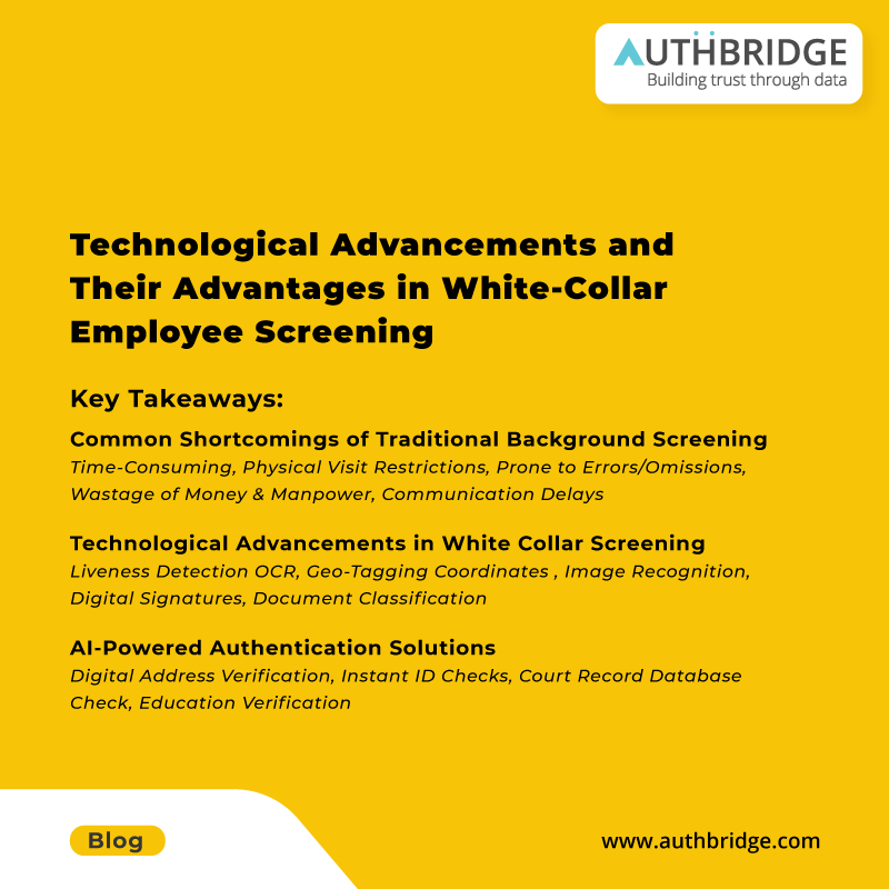 authbridge's tweet image. Read our blog to find out about our #technology driven BGV solutions:  bit.ly/3x0i3N6
 
#onboardingsolutions #backgroundchecks #HRcommunity #candidatejourney #digitaltransformation #employeejourney #verification #workforcesolutions #businesssolutions #authentication
