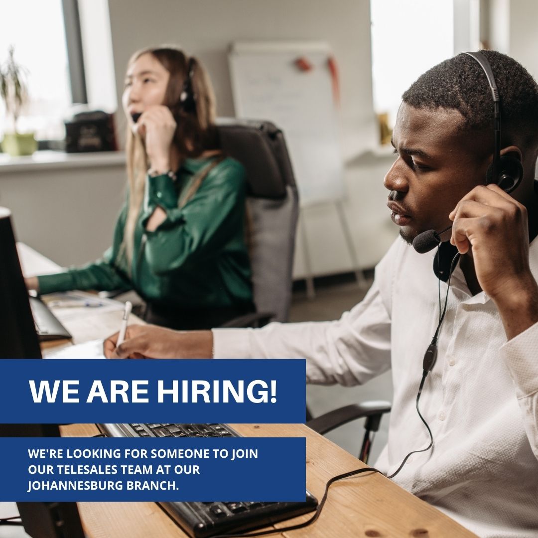 We are looking for a highly motivated, quick thinking, sales savvy,  experienced telesales person to join our Sales team in Johannesburg 📞👩\u200d💻  \u200b \u200bClick on the link to learn more about the, image size:1080x1080