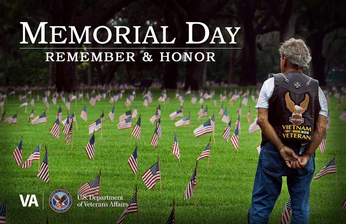 Memorial Day is a time to remember and honor all military personnel who died serving in the U.S. armed forces. Today, take a moment to think of the fallen service members who paid the ultimate sacrifice for our rights and freedoms as Americans.

#MemorialDay #RememberandHonor