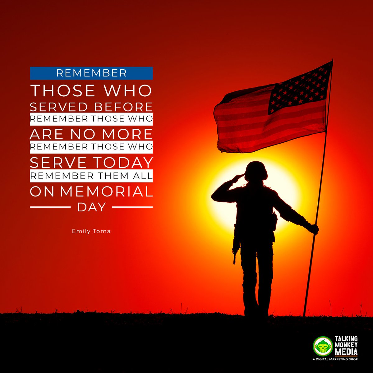 Resharing from @TalkingMonkeyMedia. Today, we remember them all.