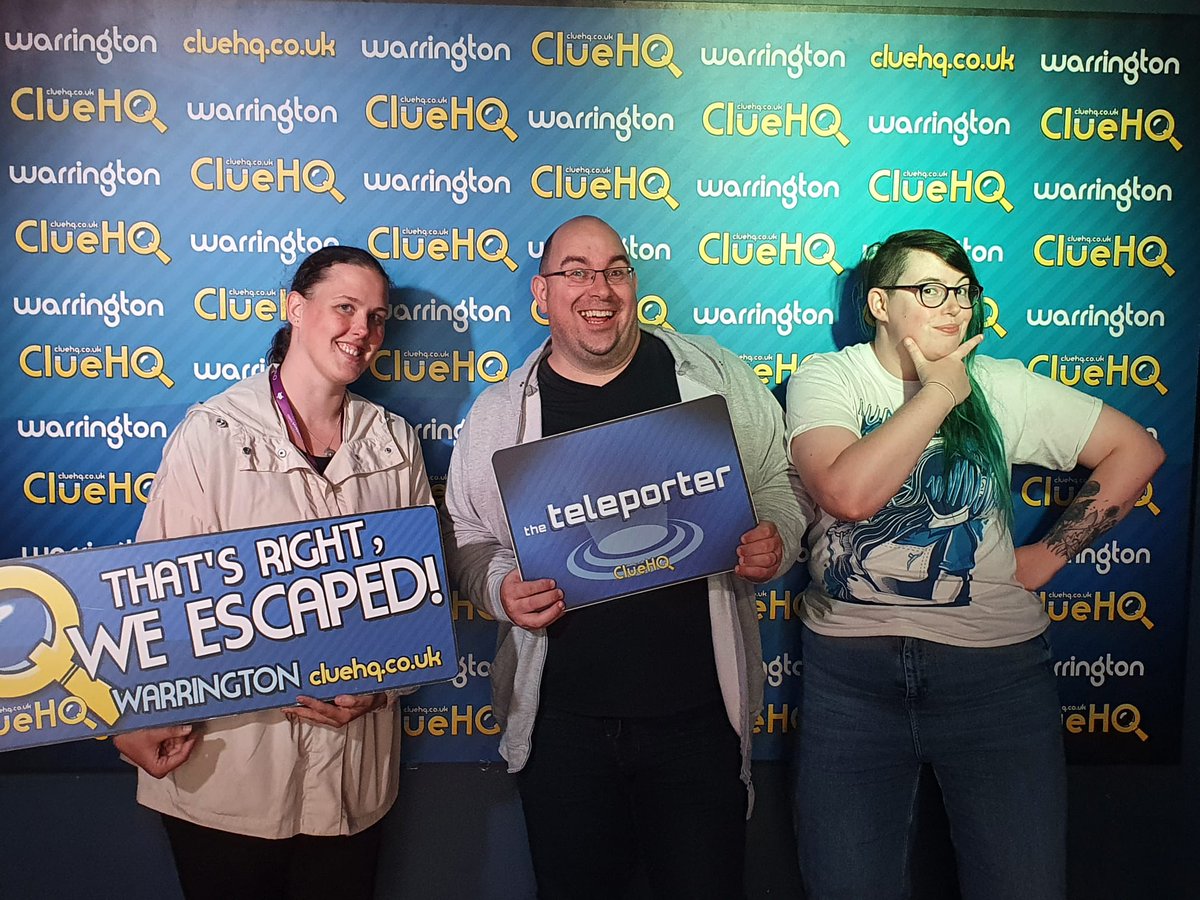 chatbotlabs's tweet photo. Last week we took on The Teleporter at @ClueHQWton - and ESCAPED!! Five minutes left on the clock, we got out and avoided being vaporised! https://t.co/Ydff5cUXNw