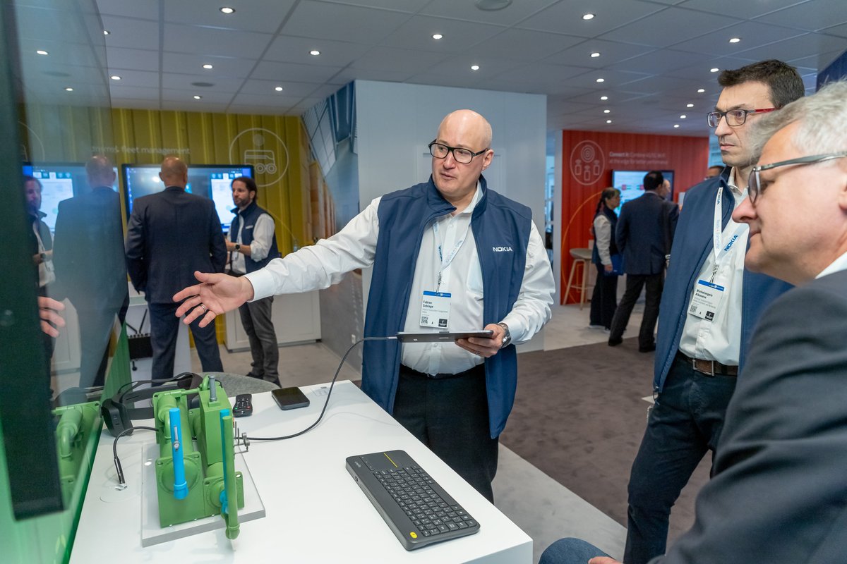 nokiaindustries's tweet photo. Our @Nokia booth at @hannover_messe is busy! Join us at #HM22 in Hall 5 Booth E48 for #Industry40, #manufacturing and #privatewireless demos. https://t.co/n3FPQWIU2B