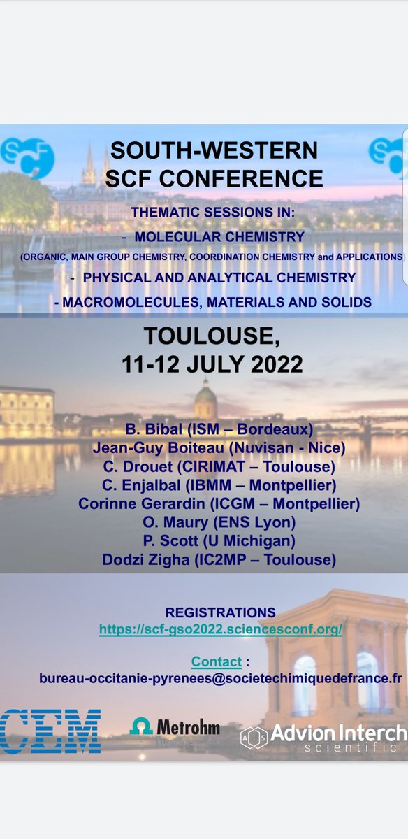 Fellow SCF members, great talks and great food to come at the GSO in Toulouse 11th-12th July.
Subscribe now : scf-gso2022.sciencesconf.org