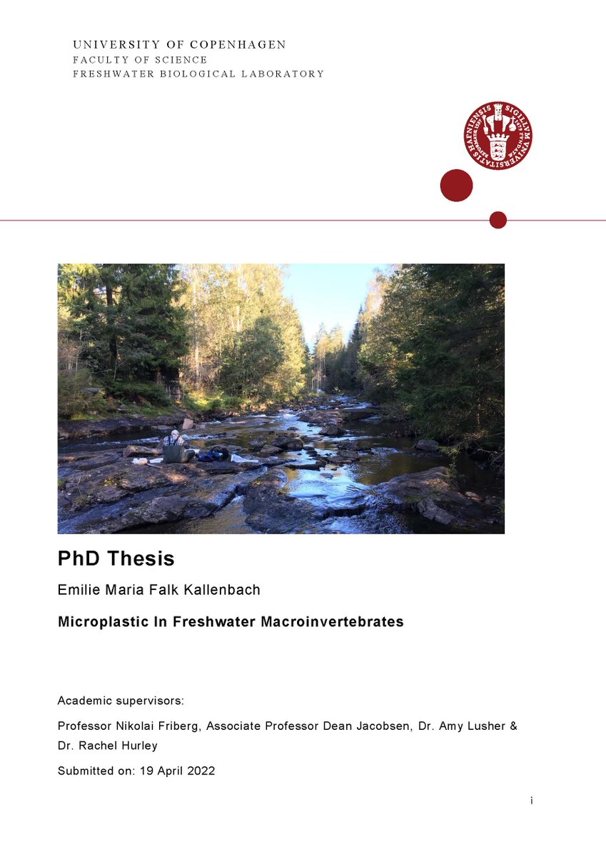 TPerlt's tweet image. PhD defense today! Emilie Kallenbach defended her thesis titled "Microplastic in Freshwater Macroinvertebrates". Congrats Emilie, and best of luck in your exciting future projects! 🙂🥳👩‍🎓
#microplastic #PhDdefense