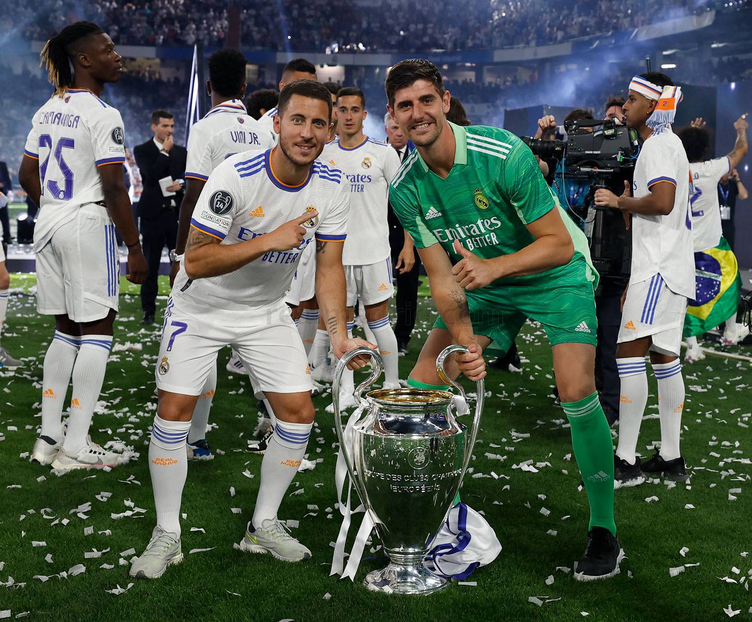 Eden Hazard assures Real Madrid fans that he will do wonders next season amid UCL Final celebrations