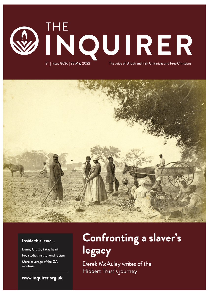 Confronting slavery's legacy in Britain in this week's Inquirer. The Hibbert Trust educates and takes action. Download it free here: inquirer.org.uk/pages/samples #unitarian #UUA #BlackLivesMatter