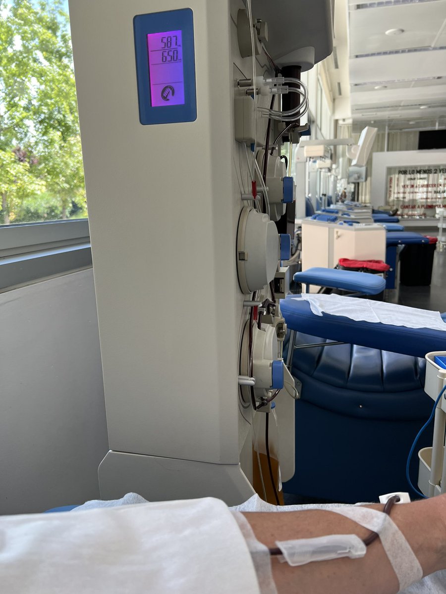 Hoy he donado plasma por primera vez. Repetiré en breve. #DonaVida #DonaPlasma <a href="/Madridonasangre/">Centro de Transfusión🩸</a>