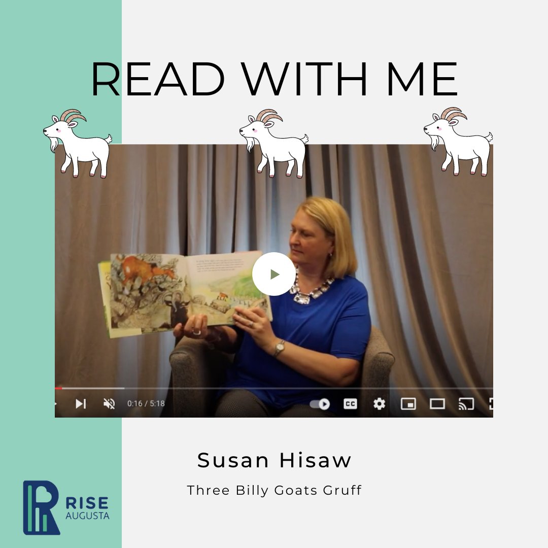 RISEAugustaga's tweet photo. See Susan Hisaw from Augusta Junior Women's Club read "Three Billy Goats Gruff" by Jerry Pinkney
https://t.co/ZSNqwgnRwr
#helpinghands #dogood #RISEAugusta #volunteer #volunteerism #AugustaGa #dosomegood #readwithme https://t.co/osCEgGrafw