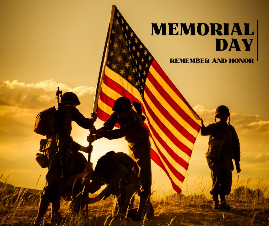 As we enjoy our barbeques and beach day, take a moment to recognize the true meaning of Memorial Day: to honor those that made the ultimate sacrifice for our freedom.