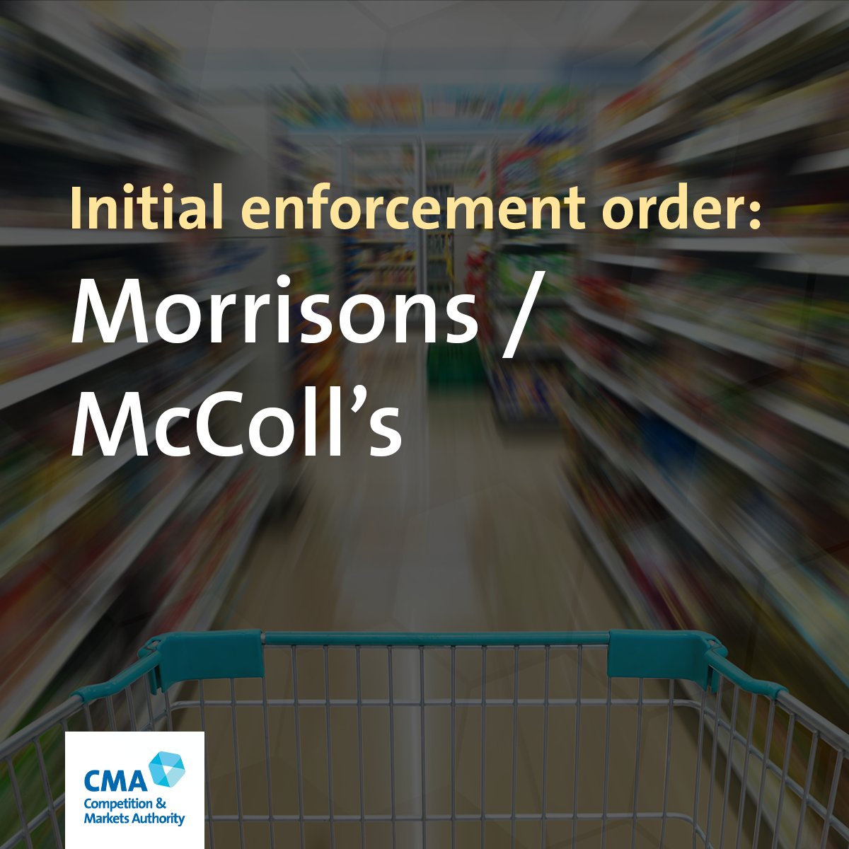 CMAgovUK's tweet photo. We've issued an initial enforcement order for #Morrisons purchase of McColl's.

Read more on our case page: https://t.co/RspIgXmjnh

#McColls https://t.co/HfVI7d21Y9
