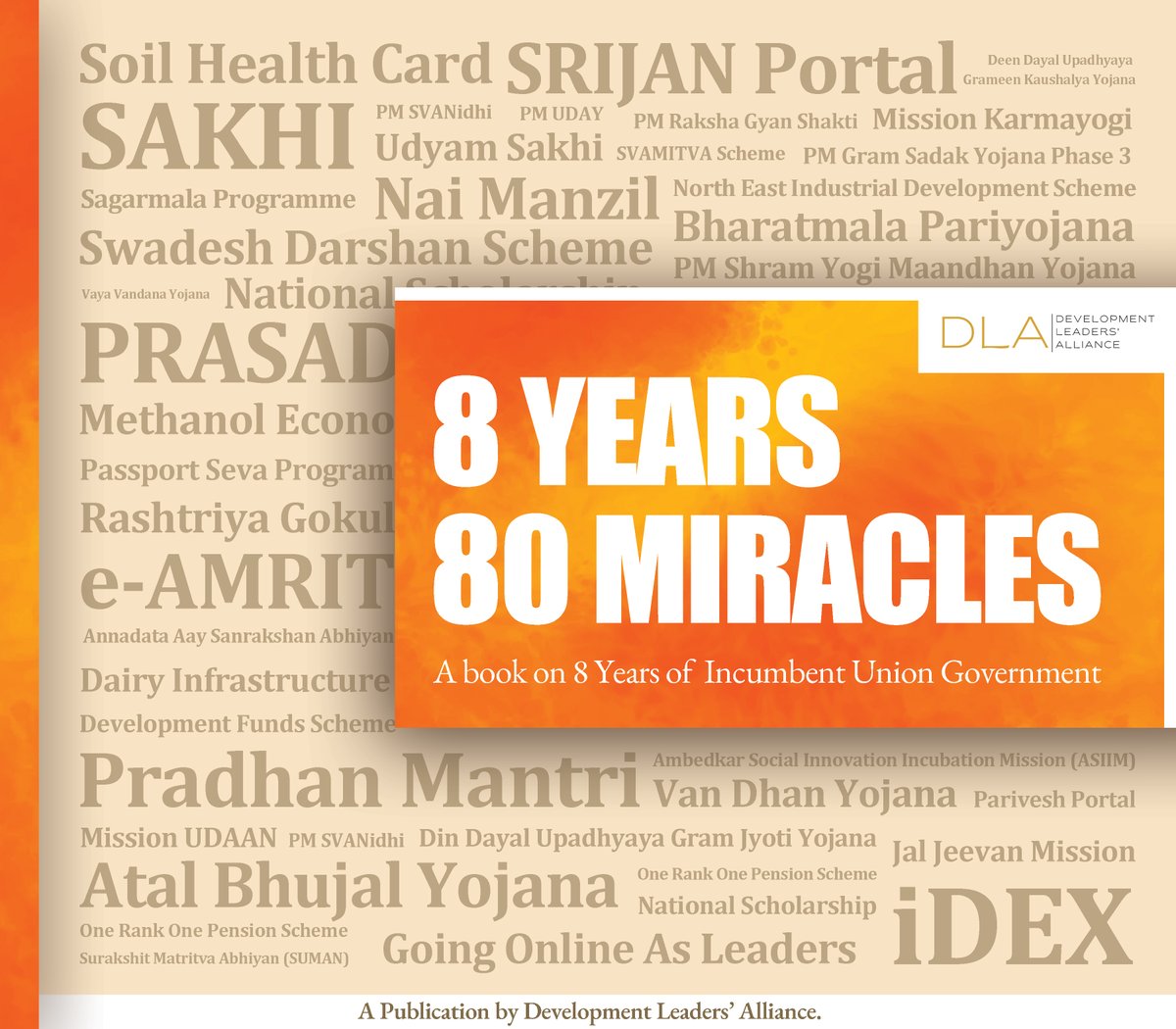 DLA_India's tweet photo. #8years80miracles captures the government’s most stellar achievements that have transformed the nation into a constantly upward-pointing dynamic entity. Under the leadership of Hon’ble PM @narendramodi, the govt has fundamentally revolutionised the governance strategy. https://t.co/yZjUUppgq6