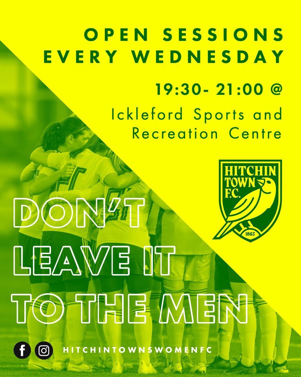 Football is back ! We have open sessions in line with the <a href="/UEFAWomensEURO/">Now @WEURO 📲</a> funded by <a href="/HertfordshireFA/">Hertfordshire FA</a> ! Get yourself back yourself back into football or@doing something new ! <a href="/HitchinTownFC/">Hitchin Town FC</a>