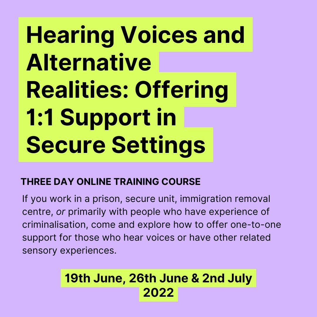 📢 We have got some exciting training coming up!📢
We make this FREE so that it can be open to as many people as possible working in secure settings.
Sign up here: tinyurl.com/4cf7hvev