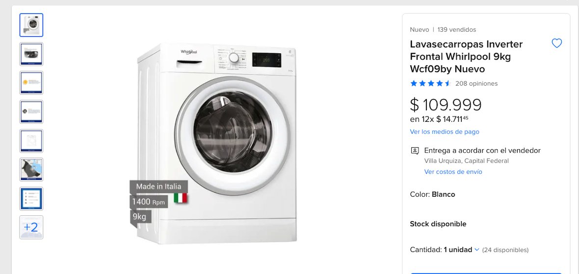 osvaldobazan's tweet photo. Hace dos semanas busqué el precio de un lavasecarropas. Figura 1. 
Hoy entré a ver el mismo en el hot sale. Figura 2.
Precio Normal 109.999.
Precio Hot sale 128.599.
¡Ofertón! https://t.co/8gG1lqAYD5