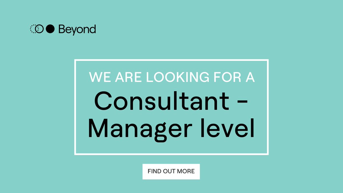 🎉Beyond is recruiting! Due to a period of high growth, we are looking for an experienced Consultant (manager level) to join us in supporting #financialinstitutions with their #digitaltransformation initiatives. Find out more here lnkd.in/enwq5DjH