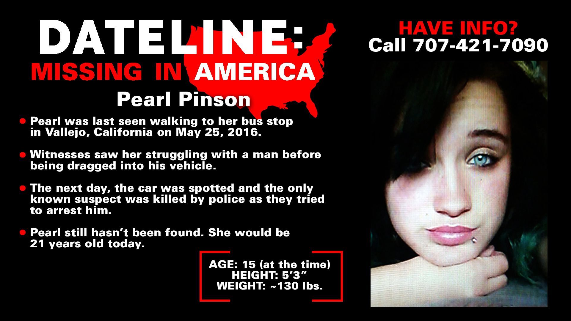 Dateline NBC on Twitter "It’s been six years since Pearl Pinson was(02)