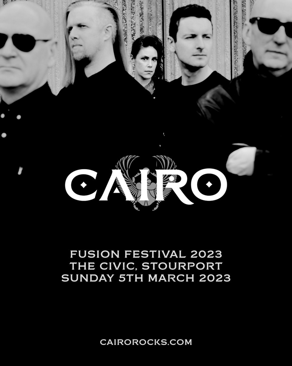 Cairo are delighted to announce that they will play the mighty Fusion Festival in Stourport on Sunday 5th March 2023. We are delighted to be taking part! Buy your tickets now and let's make this one the best yet!!!
