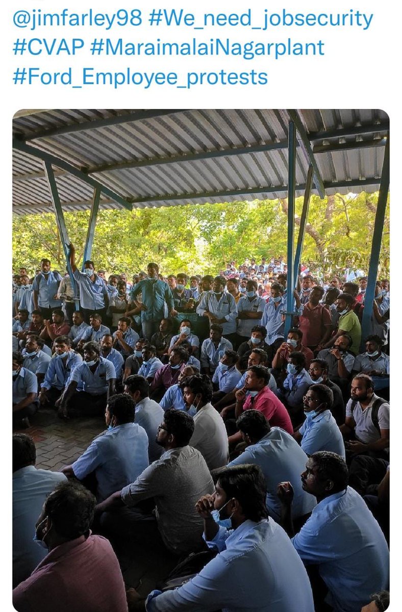 maayaavimugam's tweet photo. #justicefor_FORDINDIA_Workers 
#savechennaifordemployees
@jimfarley98
@UAW https://t.co/hpe0x9eq4t