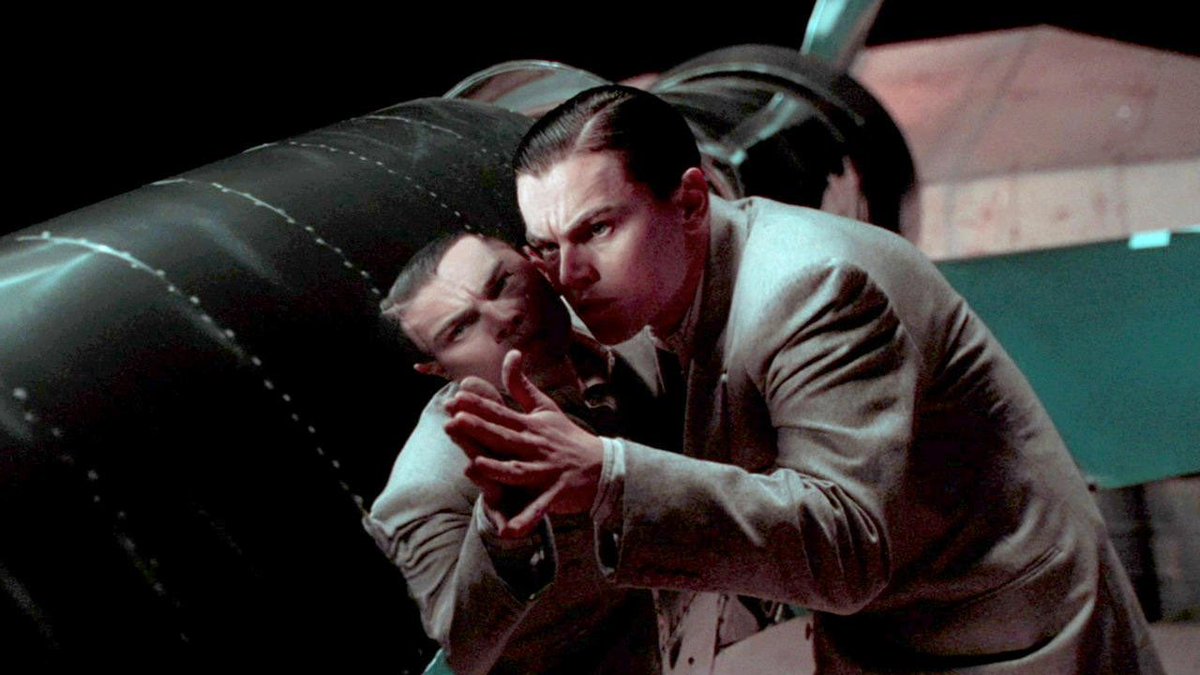 Gibboanxious's tweet image. The Aviator ★★★★
"The way of the future..."
Leonardo Di Caprio delivered a career best performance as billionaire, Howard Hughes, &amp;amp; was robbed at the Oscars by Jamie Foxx. Cate Blanchett though, thankfully won an Academy Award for her extraordinary work as Katherine Hepburn.