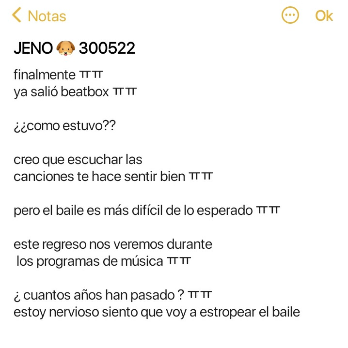 [  300522  ]               JENO

                           (  7 : 40 pm kst  )