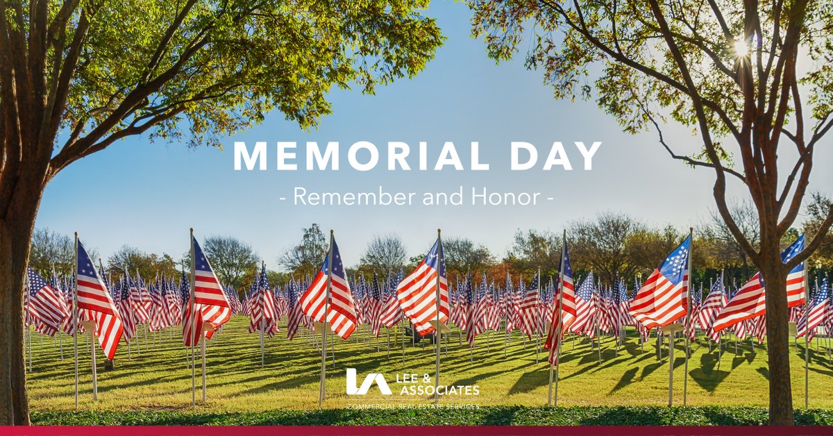 LeeAssociatesRE's tweet photo. Memorial Day is a time to remember and honor those who have made the ultimate sacrifice for our freedom. Join #CompassionateLEE in our support of @WWFSorg. They support families of those who have been wounded, injured, or killed during combat operations. https://t.co/IBvKQnuNGO https://t.co/o7FhH6gCvU