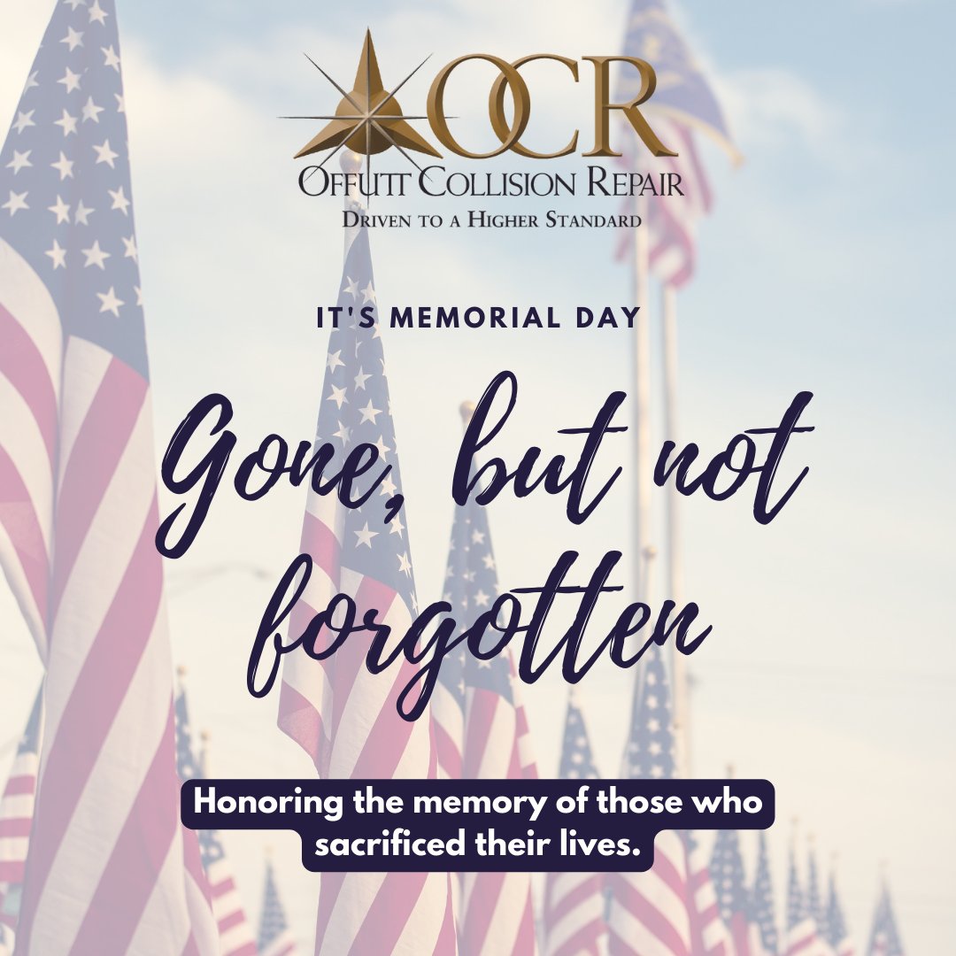 Today we take the day off to remember and honor those who gave their lives in service of our country. #Memorialday #Gonebutnotforgotten #Honor #Sacrifice
