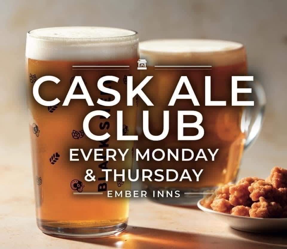 BlackbullF's tweet photo. Cask club!
All cask all day only £2.79 a pint
#Realale #cask #localpub #emberinns #beer #pub https://t.co/wFqN9Fb9Ui