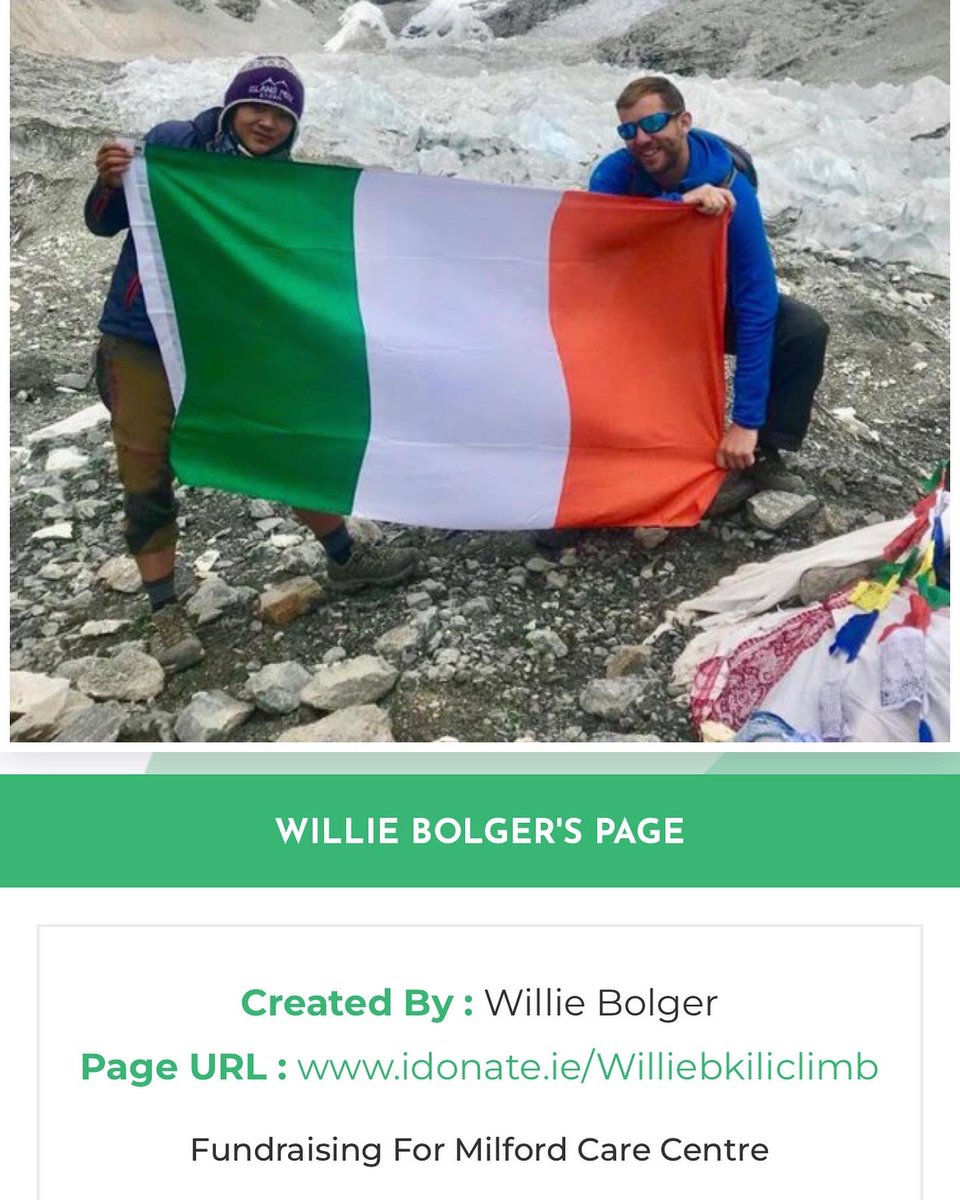 BolgerWillie's tweet photo. Stage 1/3✅🤝If you’d like to help me raise funds for the @milfordcarecentre it would be greatly appreciated. I am running 2 half marathons and climbing Mt Kilimanjaro over the next 4 weeks and in doing so looking to raise €5000 for them. The link to donate is in my bio.👌🏃‍♂️🏃‍♂️🏔 https://t.co/JEDvYvg7IF