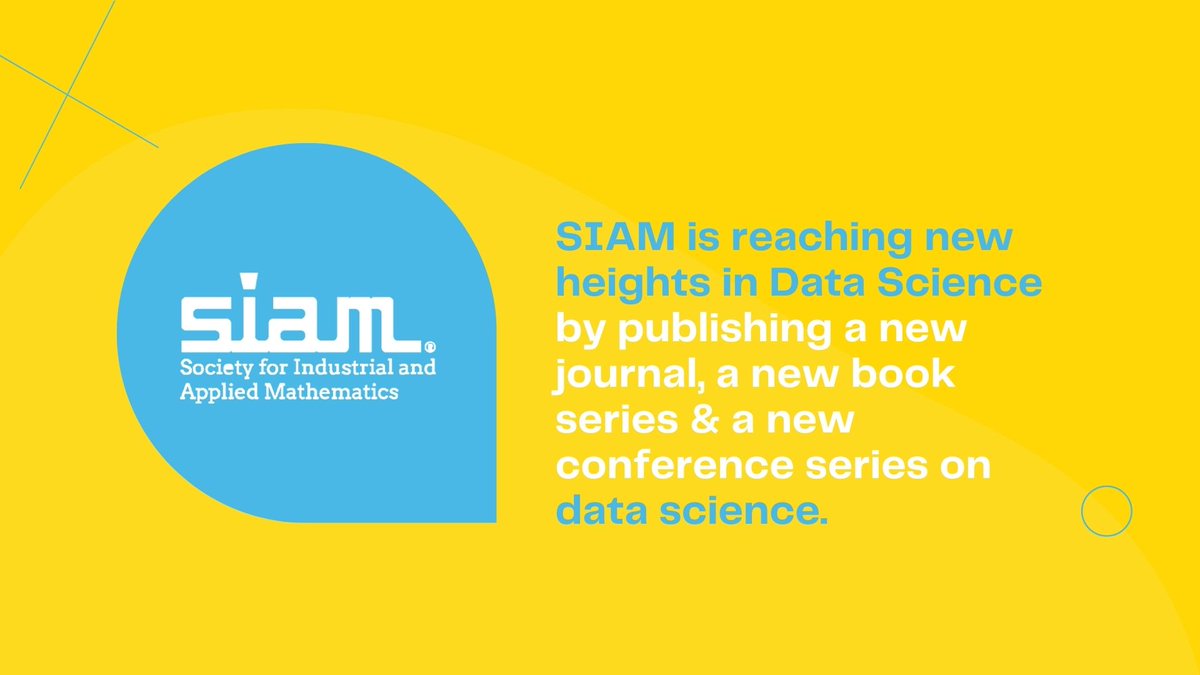 SIAM is reaching new heights in Data Science by publishing a new journal, a new book series &amp; a new conference series on data science.

COME AND SEE US <a href="/UKSG/">UKSG</a> STAND 82!

#ReachingNewHeights #SIAM #UKSG2022
