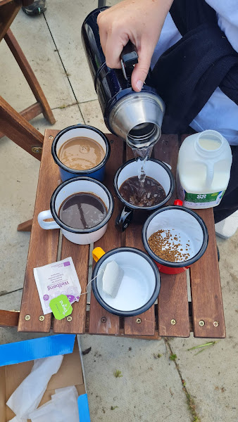 Tea for 8 at Growchapel Community Allotments ( we do work as well )