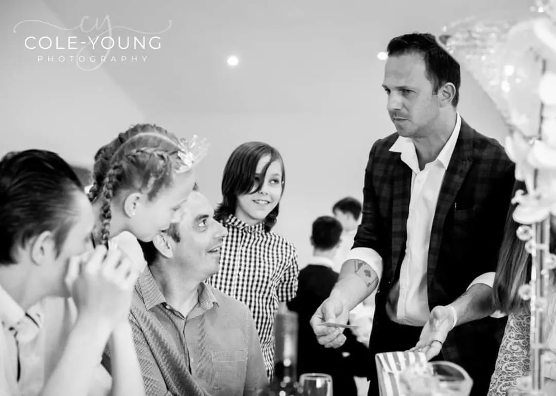 ROBNEALshowman's tweet photo. Had a great wedding at the weekend for Alan &amp; Emma - Congratulations! Amazing reactions captured by @coleyoungphoto1 thank you! 
♣️❤️♠️♦️ https://t.co/ycXI2VA5Av