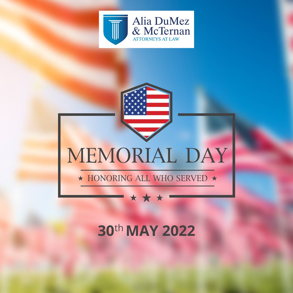 addm_law's tweet photo. Happy Memorial Day. Today we remember and honor our service members. Thank you for your service! #kenosa #memorialday2022 https://t.co/nErQybDB2k