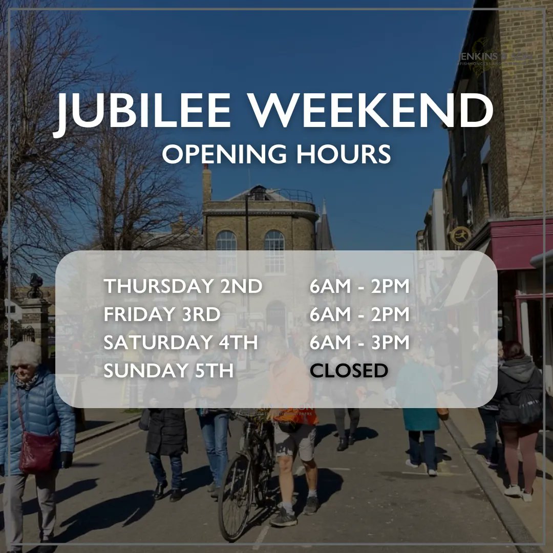We'll be giving our staff the chance to join in the Queen's Jubilee celebrations this weekend, which is why we'll be changing our opening hours slightly.

We hope you all have a fantastic week 🇬🇧