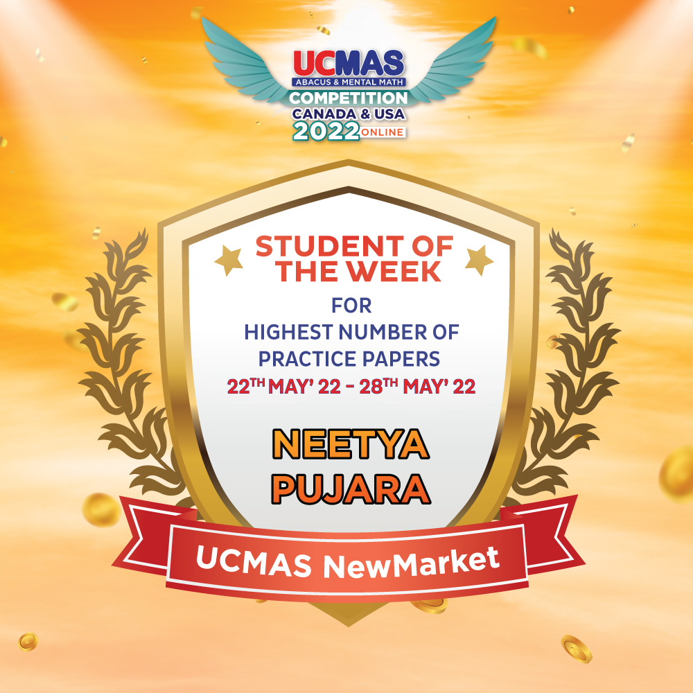 Congratulations to the winner of the 4th week of the Highest Practice Contest of the Highest National Level Competition 2022! You can also win a gift card, 4 weeks 4 winner. The competition is open for May month only. 
#Higgestpracticecontest #nlc2022 #ucmas #resgister #math