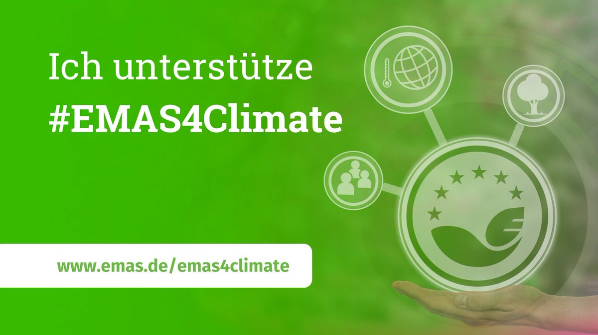 Heute starten wir gemeinsam mit <a href="/EMAS_Germany/">EMAS Deutschland</a> <a href="/DIHK_News/">DIHK</a> @zdh_news in die #EUGreenWeek 🇪🇺  

Wir sind gespannt auf kreative und vor allem wirksame Beispiele, wie Unternehmen und Organisationen #EMAS umsetzen.

#EMAS4Climate #WirfuerEMAS