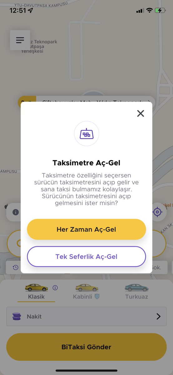 HaberReport's tweet photo. BiTaksi’ye “taksimetreni aç da gel” özelliği eklendi. https://t.co/BjTUMbVt6k