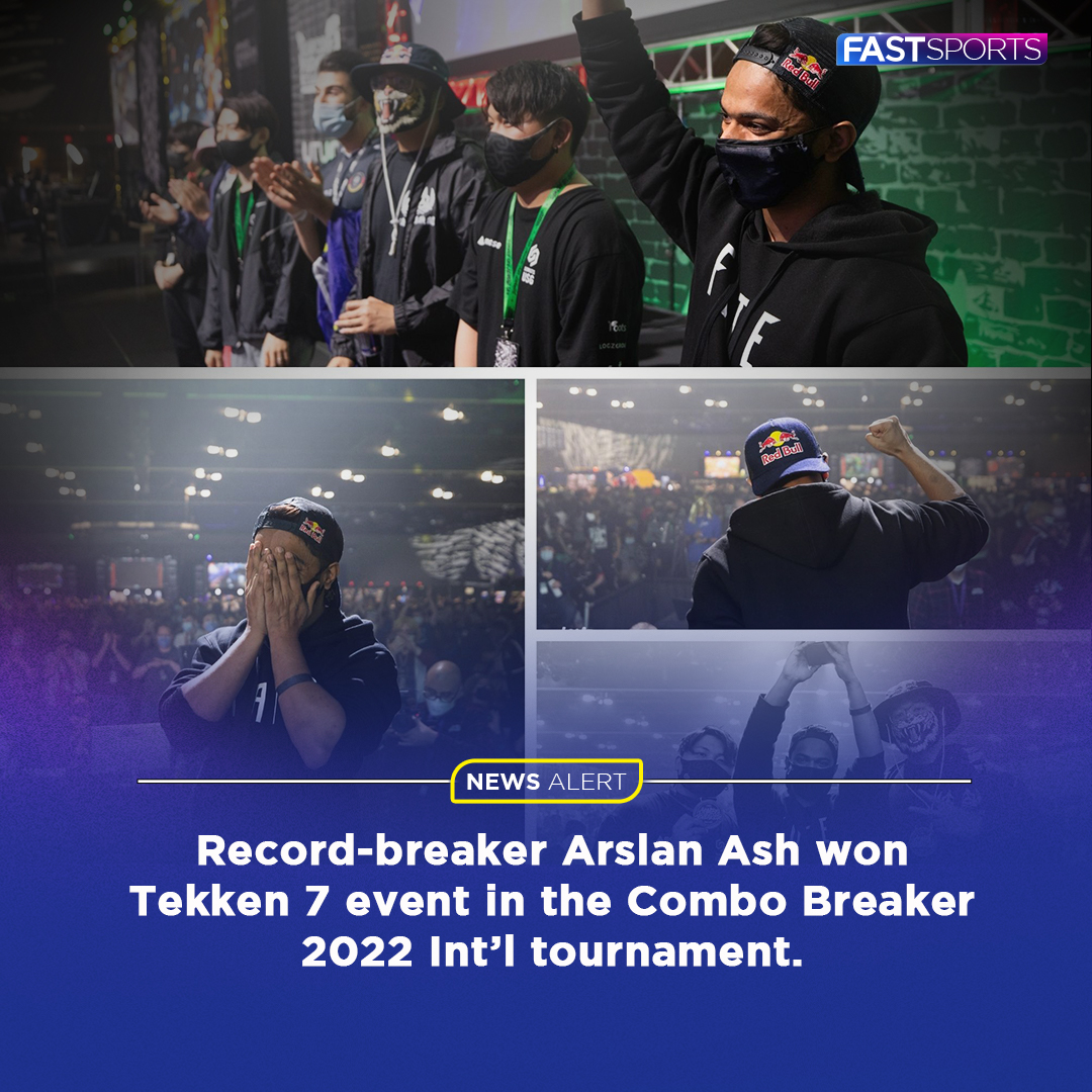 fastsports_PK's tweet photo. Arslan Ash, Pakistani eSports champion has just put another feather to his cap at the Combo Breaker 2022 tournament. Ash grabbed No. 1 spot at the Tekken 7 event &amp; also secured the 3rd position in King of Fighters 15.

#FastSportsHD #HomeofChampions #MoreFast #esports #CB2022 https://t.co/ROcyhvZN4L