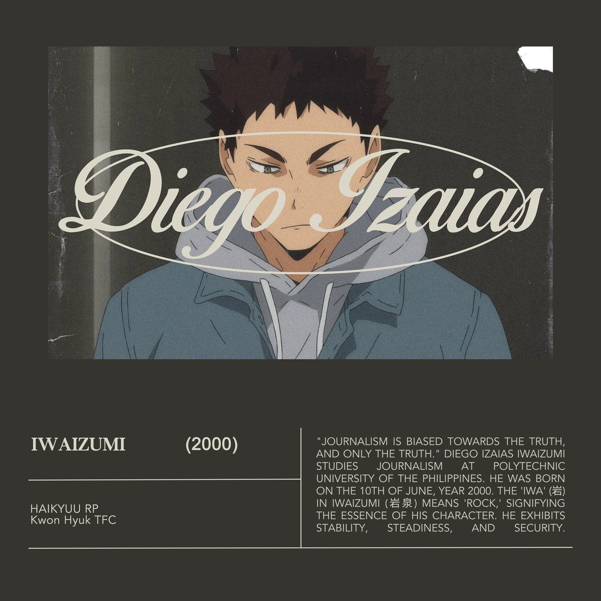 ⠀
⠀
⠀⠀       DIEGO  IZAIAS,  HE ／ HIM.
⠀⠀       not new to #hqrp,  like or rt
⠀    ⠀   to be mutuals!  ────  岩泉
⠀
⠀