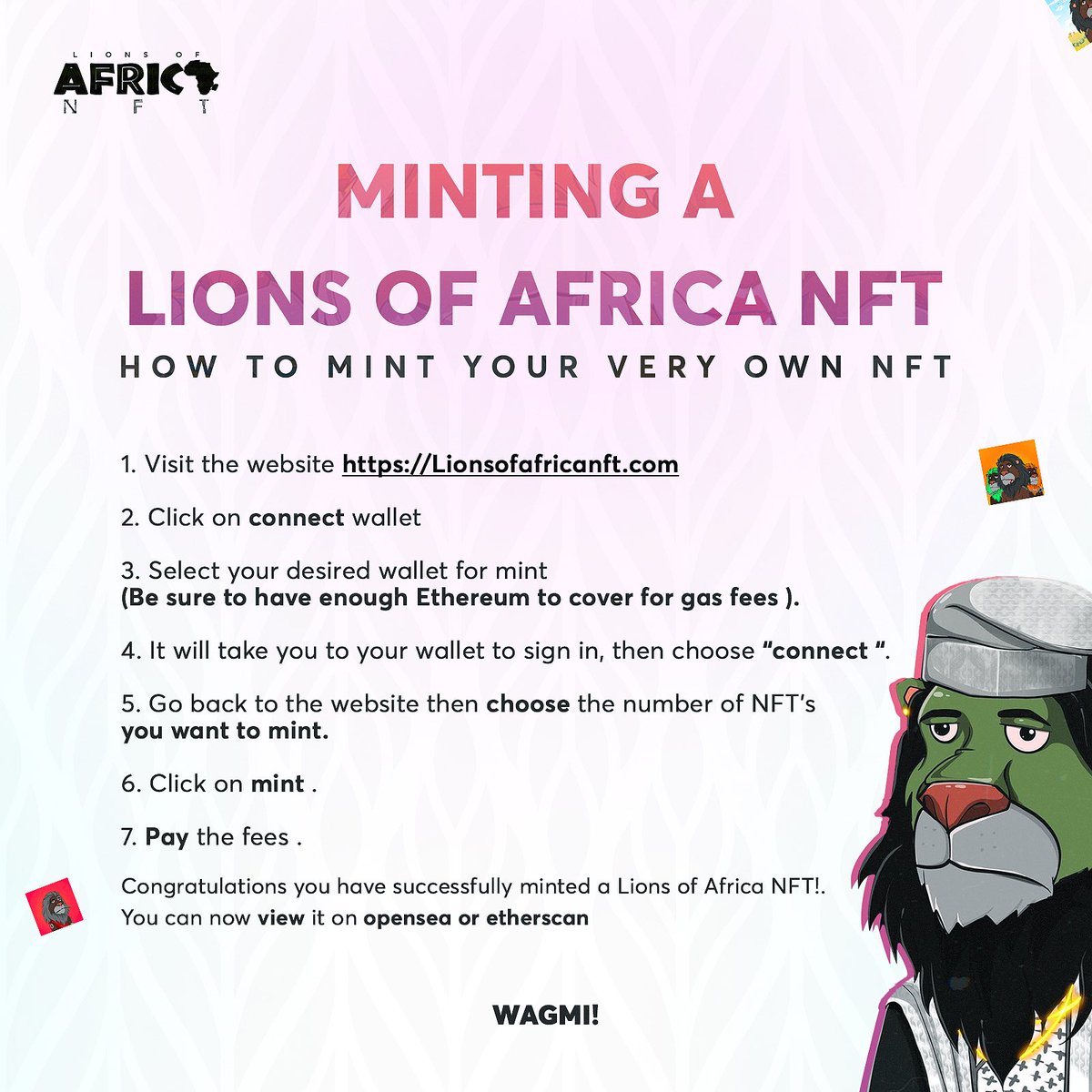 QuanAIHQ's tweet photo. Here are guidelines to follow to successfully mint our NFTS on the website! 

Wagmi Lions 🦁🚀🚀 https://t.co/90Hm5b2EMd
