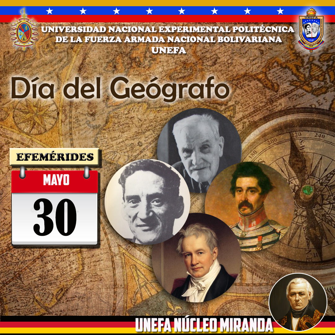 Nucleo_Miranda's tweet photo. UNEFA #NúcleoMiranda #Efemérides Día del Geógrafo #30DeMayo @angiolillofp @Unefa_VEN @UNEFA_VRRC @marchahil @SalaUnefa https://t.co/J4OeJYsyWB