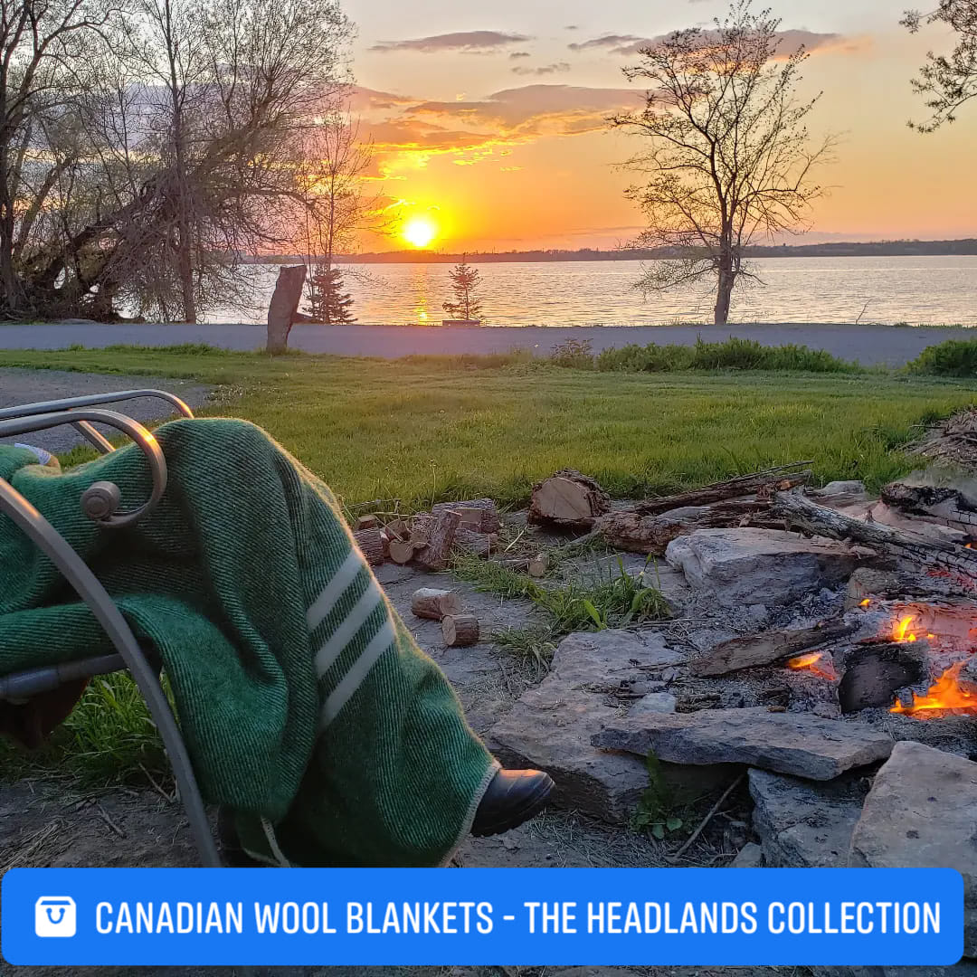 TopsyFarms's tweet photo. Topsy #WoolThrows
Oh yes, #campfire lifestyle.
The dew settles in around 7:30pm. 
We've been bustling around all day.
Now it's soft chairs &amp; I-don't-cares.
Let that pine log crackle sparks. 
This throw is fire proof (ok, fire resistant). 
It doesn't melt though, ok, that's...1/6 https://t.co/riod5V9PF7