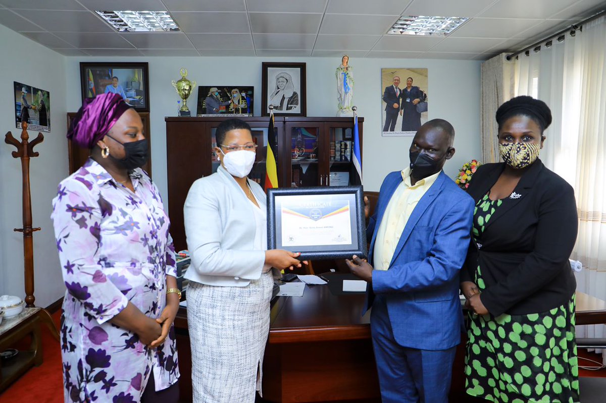 AnitahAmong's tweet photo. I am humbled by the recognition for my role in nation-building and standing for the cause of Women. I thank Hon @AtimaCc and the team for this kind gesture! God bless you all. https://t.co/1OzFdqHmpH